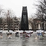 Vilkai kalba pikete V. Kudirkos aikštėje